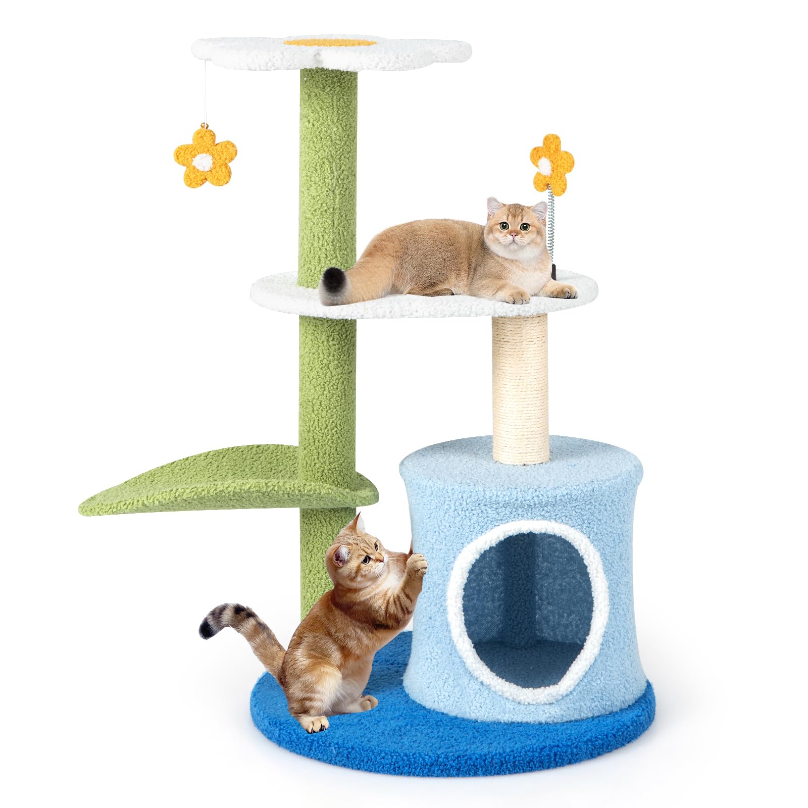 Flower-Cat-Tree-with-Sisal-Scratching-Post-7