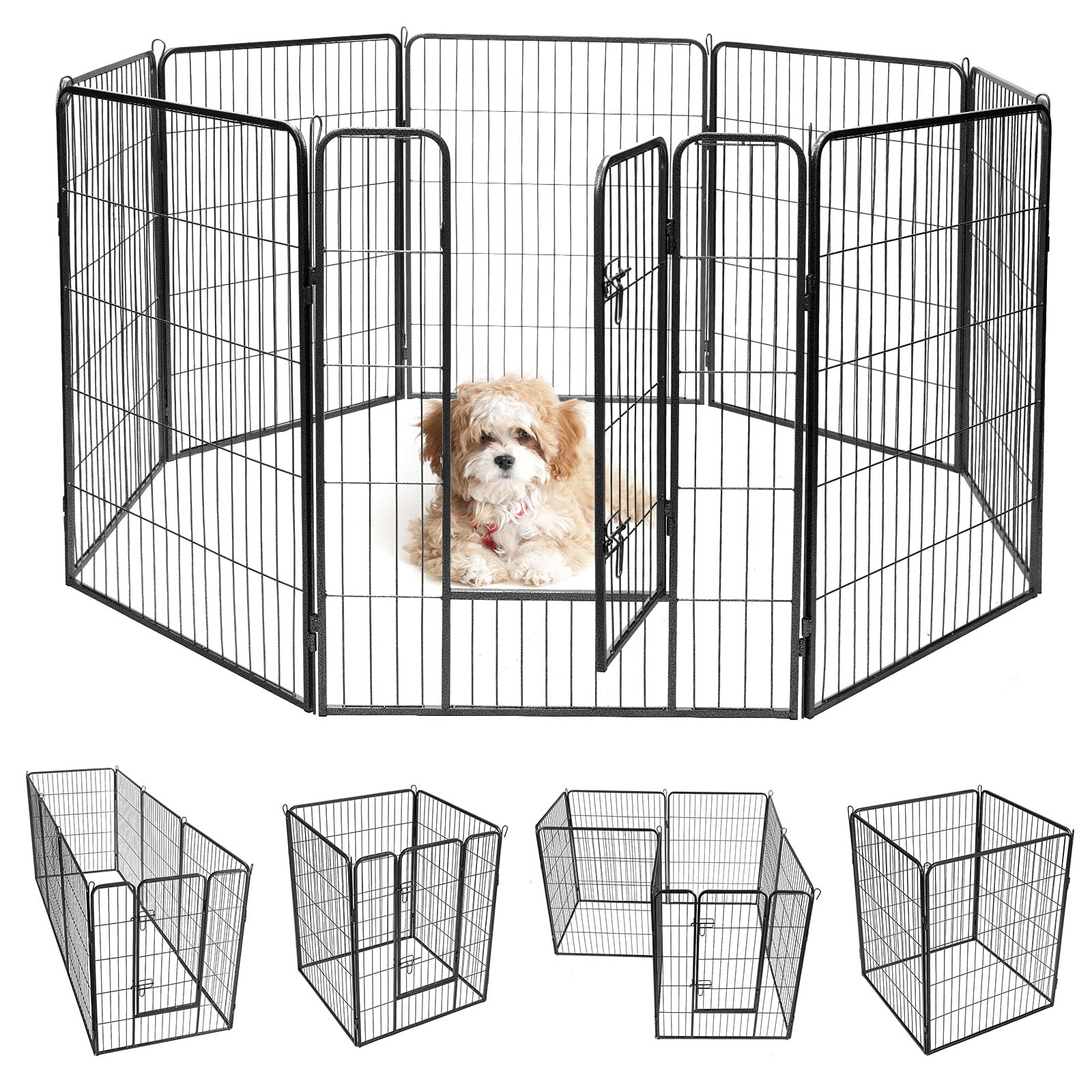 Foldable-Metal-Dog-Playpen-1